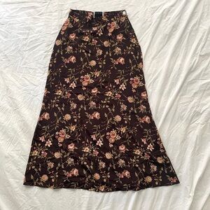 90s Floral Maxi Skirt